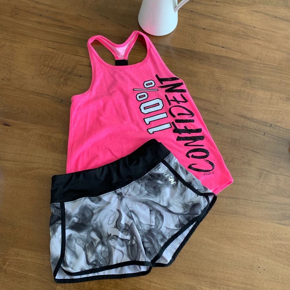 Justice sz 10/12 athletic outfit
